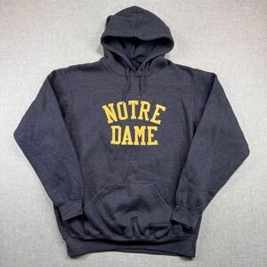 Y2K Classic Soffe Notre Dame Collegiate Pullover Hoodie Men XL Navy Gold Varsity